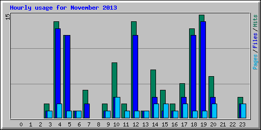 Hourly usage for November 2013