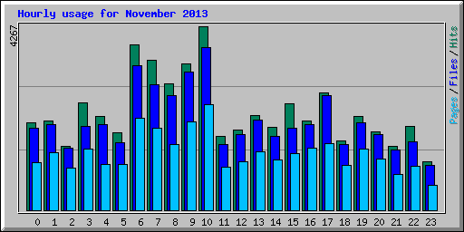 Hourly usage for November 2013