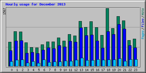 Hourly usage for December 2013