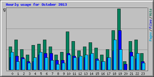 Hourly usage for October 2013