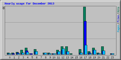 Hourly usage for December 2013