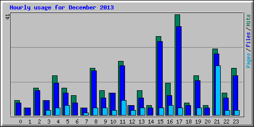 Hourly usage for December 2013