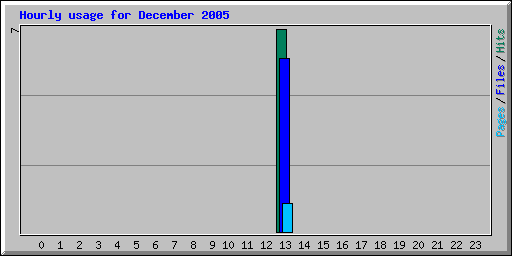 Hourly usage for December 2005