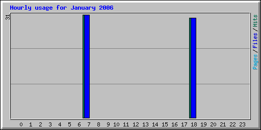 Hourly usage for January 2006